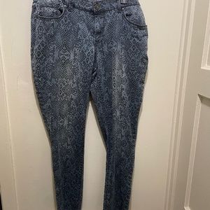Snake print premium skinny jeans